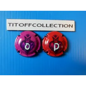 la série de 2 capsules de champagne générique   ( 1063o a 1063p )