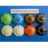 the series of 8 generic champagne capsules with fleur de lys instead of star  ( 1062m to 1062t )