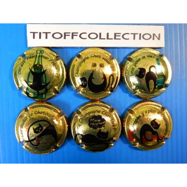 the series of 6 capsules of generic champagne cats (October 2025)