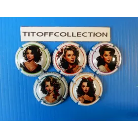 the series of 5 champagne capsules collin jean pin up (October 2025)