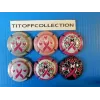 The series of 6 champagne capsules fountain salome  (pink October 2025)