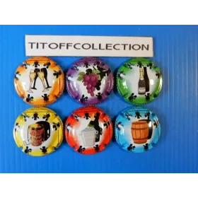 the series of 6 generic champagne capsules shaded by Champagne (October 2025)