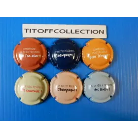 la série de 6 capsules de champagne générique citation  ( novembre  2025 )