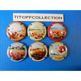 The series of 6 champagne sampers poppies capsules (November 2025)