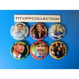 The series of 6 champagne capsules clergeot daniel royal family (November 2025)