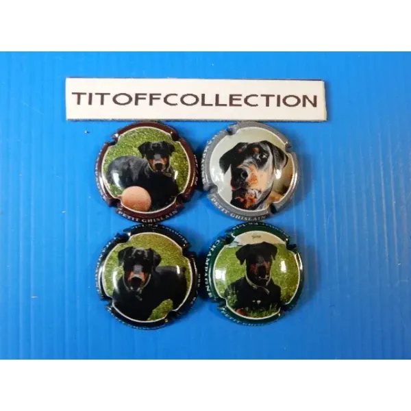 la série de 4 capsules champagne petit ghislain chien 480ex  (novembre  2025)