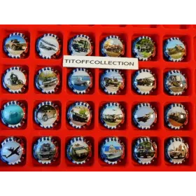 la série de 24 capsules de champagne génériques la mobilité de l ' armée francaise ( novembre   2025 )