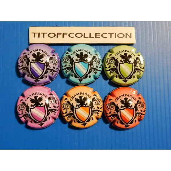 the series of 6 generic champagne capsules (967 to 967e)