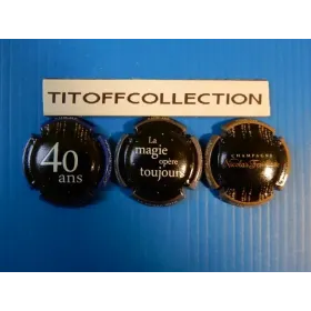 The series of 3 champagne capsules Feuillatte Nicolas 40 years old on June 18, 2016 no 56d a 56bb