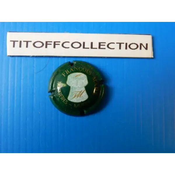 1 capsule de  champagne mahé françois vert foncé blanc et or no3