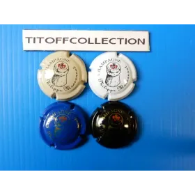 the series of 4 champagne capsules massonnot philippe 1 to 2b