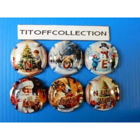 the series of 6 generic champagne capsules noel 2025 puzzle