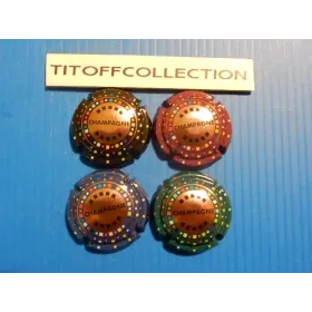 la série de 4  capsules de champagne générique  effervescent