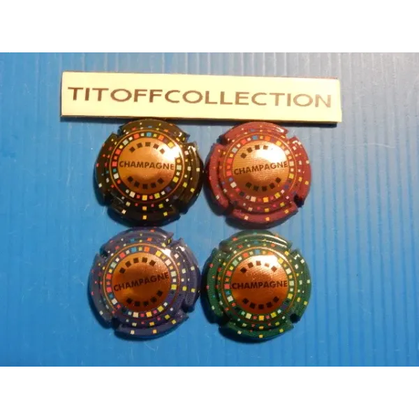 la série de 4  capsules de champagne générique  effervescent