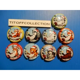 la série de 9 capsules de champagne générique noel  (decembre 2025 )