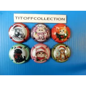 The series of 6 champagne capsules by carlini jean-yves chat 480ex  (December 2025)