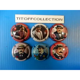 the series of 6 champagne capsules Poirot Saint Valentine 2026 (January 2026)