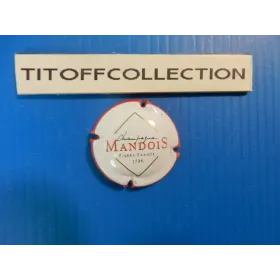 1 capsule of white Mandois champagne with red outline (no 2)