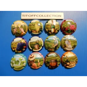 The series of 12 generic champagne capsules the Champenois landscapes  (February 2026)