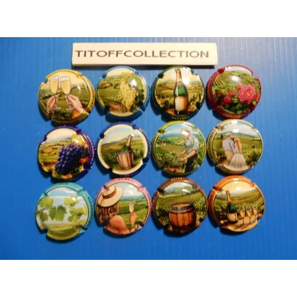 The series of 12 generic champagne capsules the Champenois landscapes  (February 2026)