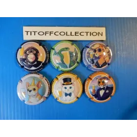 copy of The series of 6 generic animal champagne capsules with cup (February 2026)