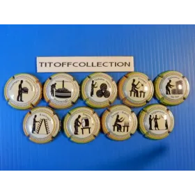 La série de 9 capsules de champagne génériques les étapes de l élaboration  ( février 2026 )