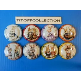 La série de 8 capsules de champagne les  lapins    ( mars  2026 )