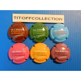 La série de 6 capsules de champagne génériques expressions champenoises   ( mars  2026 )