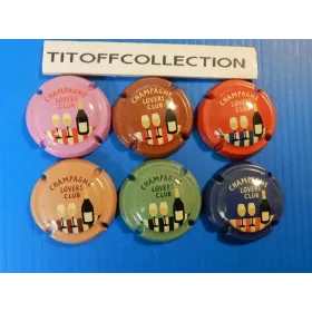 La série de 6 capsules de champagne génériques club lovers  ( avril  2026 )