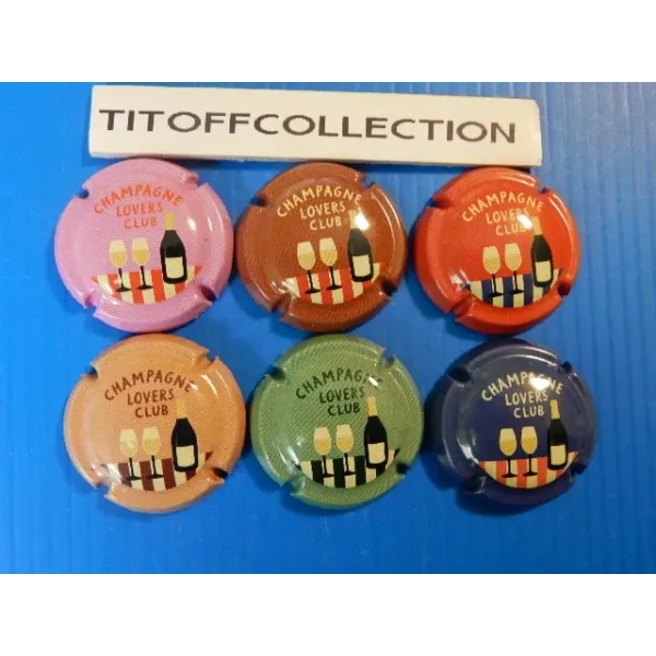 La série de 6 capsules de champagne génériques club lovers  ( avril  2026 )