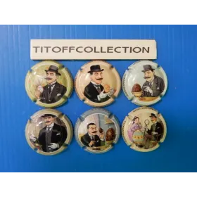 la series de 6 capsules de champagne poirot paques  (avril 2026)