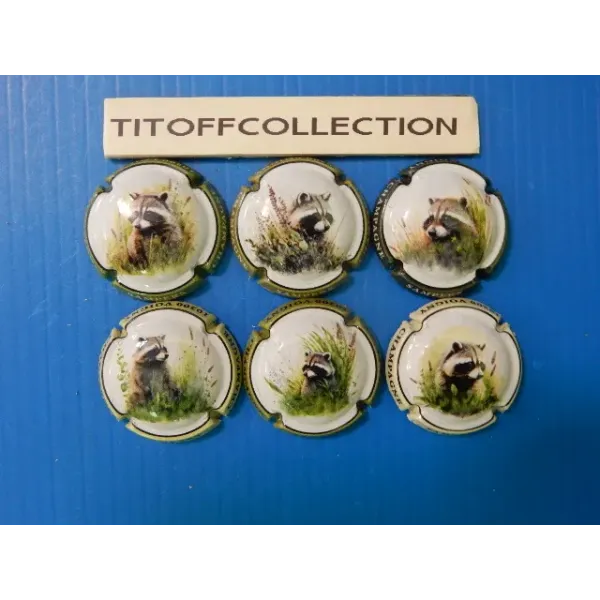 la series de 6 capsules de champagne sampers claude animaux (avril 2026)