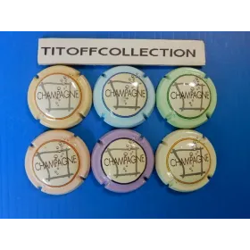 La série de 6 capsules de champagne génériques  (717 a 717e)