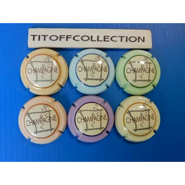 La série de 6 capsules de champagne génériques  (717 a 717e)