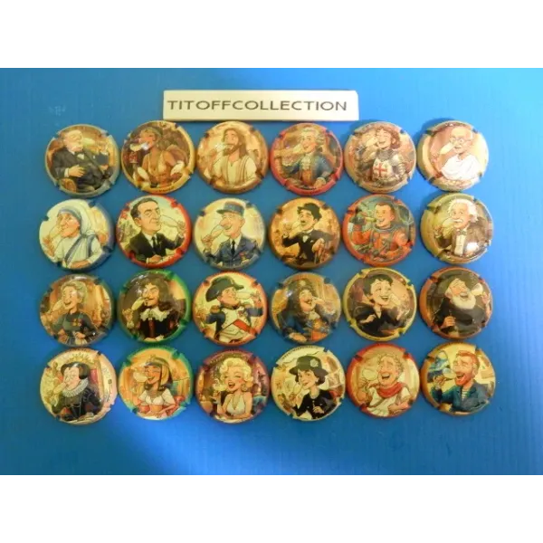 La série de 24 capsules de champagne génériques célébrites    ( juin  2026 )
