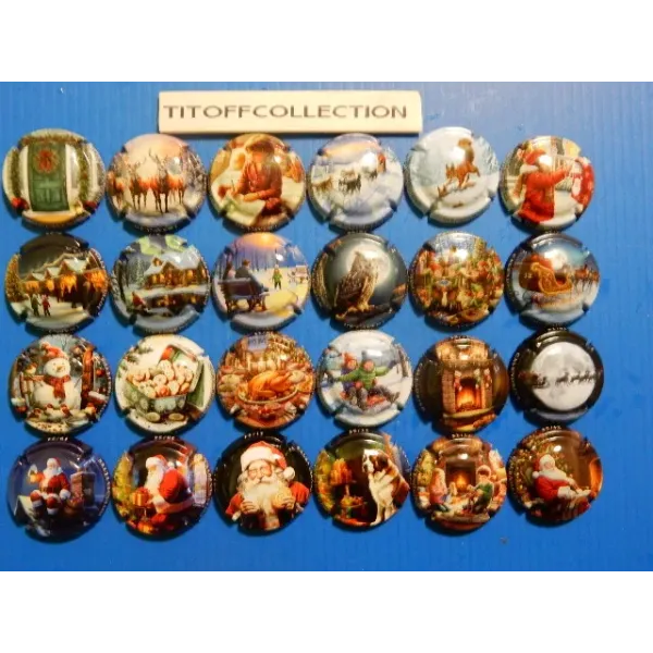 La série de 24 capsules de champagne génériques calendriers de l'avent    ( juin  2026 )