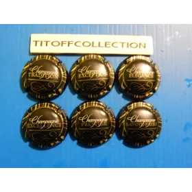 La série de 6 capsules de champagne génériques héritage    ( juin  2026 )