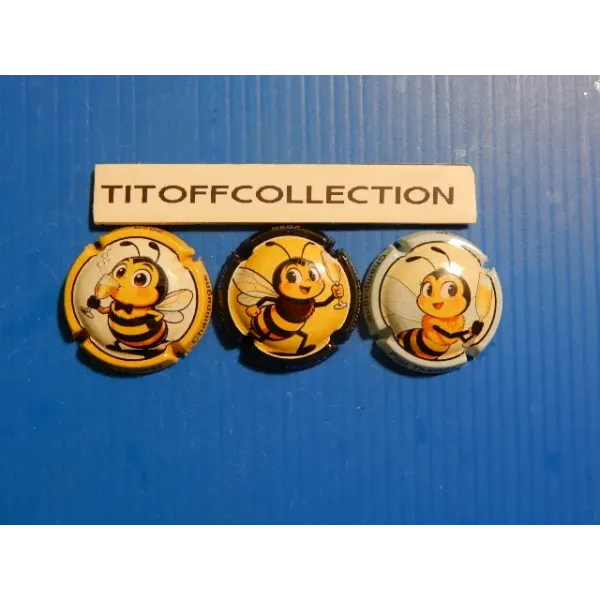 la serie de 3  capsule de champagne piot thomas abeilles     (  juillet 2026  )