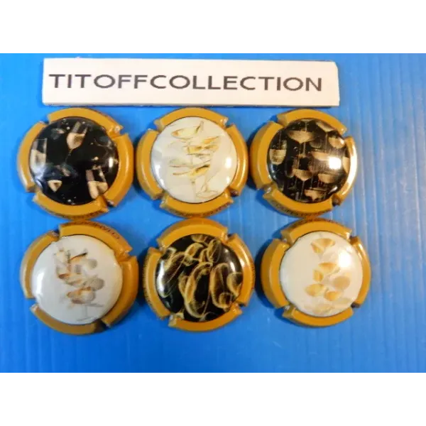 La série de 6 capsules de champagne génériques coupes en fete   ( octobre   2026 )