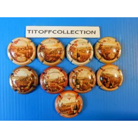 La série de 9 capsules de champagne génériques automme  ( octobre   2026 )