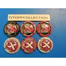 la serie de 6  capsule de champagne tual    (  octobre  rose 2026  )