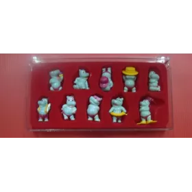 Die Happy Hippos 1988 - boite plastique vendu sans la série de kinder