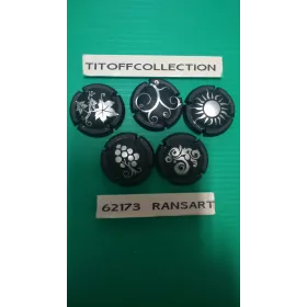 la série de 5 capsules de champagne générique SOFT fond argent
