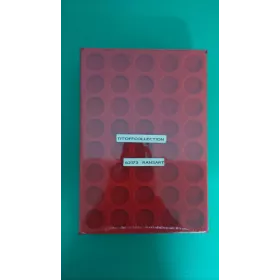 10 plateaux feutrine rouge sans couvercle Rond