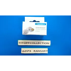 Boite de 10 capsules pour pièce de diamètre 16,5 milimètre