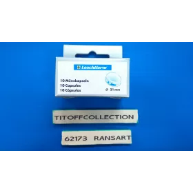 Boite de 10 capsules pour pièce de diamètre 21 milimètre