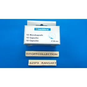 Boite de 10 capsules pour pièce de diamètre 28 milimètre