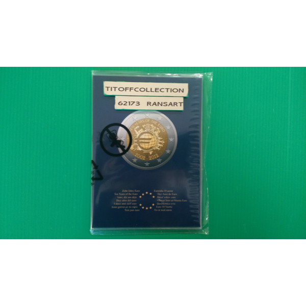 Pochette pour les 2 euros Allemagne 2012, 10 ans de l'euro
