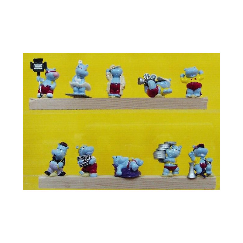 La serie Die happy hippo hollywood stars 1997 avec 1 bande papier