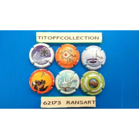 La série de 6 capsules de champagne générique INTERNATIONALE DE L'EAU